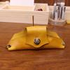 New Neck Hanging Handmade Vintage Vegetable Tanned Leather Sunglasses Bag with Tree Cream Cowhide Handmade Old Glasses Case