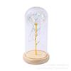 Valentine's Day Gift Glass Cover Immortal Rose Soap Flower Gold Foil Rose Light Luxury Home Decoration