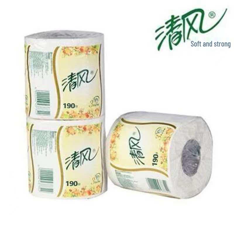 Gentle Breeze Coreless 4-Ply Toilet Paper, 190 Sheets Per Roll, Pack of 10 Rolls, Ultra-Soft Household Facial Tissue