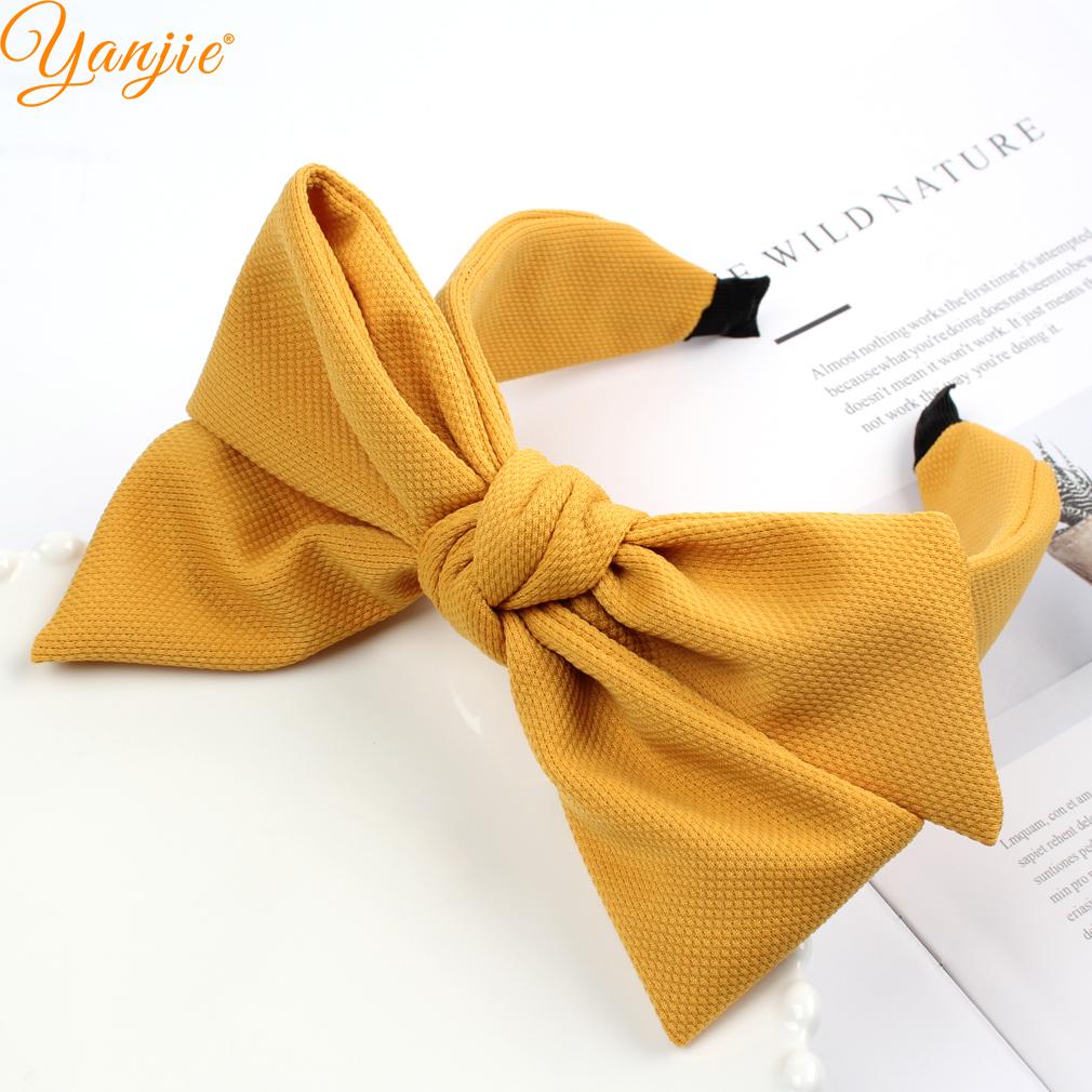 

Хит продаж Текстурированный бант для волос, завязанный, обтянутый тканью, женская повязка на голову, прическа, ручная работа, аксессуары для волос, повязка на голову для девочки One Size