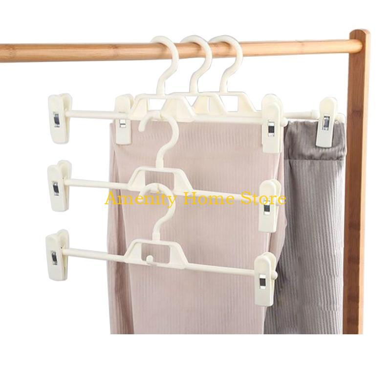 F26C 5 Pcs Adjustable Plastic Clothes Racks for Pant Skirt Clip Bra Clothespin Hanger белый