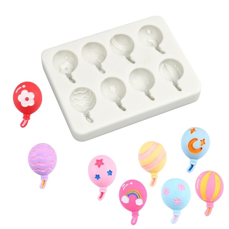Creative Balloons Fondant Moulds Artistic Balloon Theme Silicone Fondant Moulds for Crafting and Cake Decoration