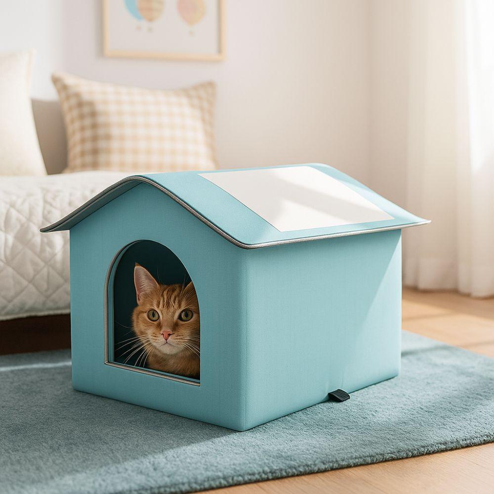 Warm Insulated Cat House Foldable Feral Cat Shelter Pet Hideaway Pet Condos  Camping