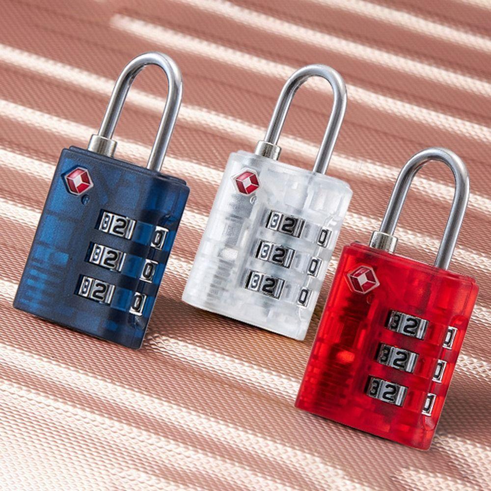 Transparent Customs Password Lock TSA Suitcase Luggage Coded Lock New Cabinet Padlock  for Travel