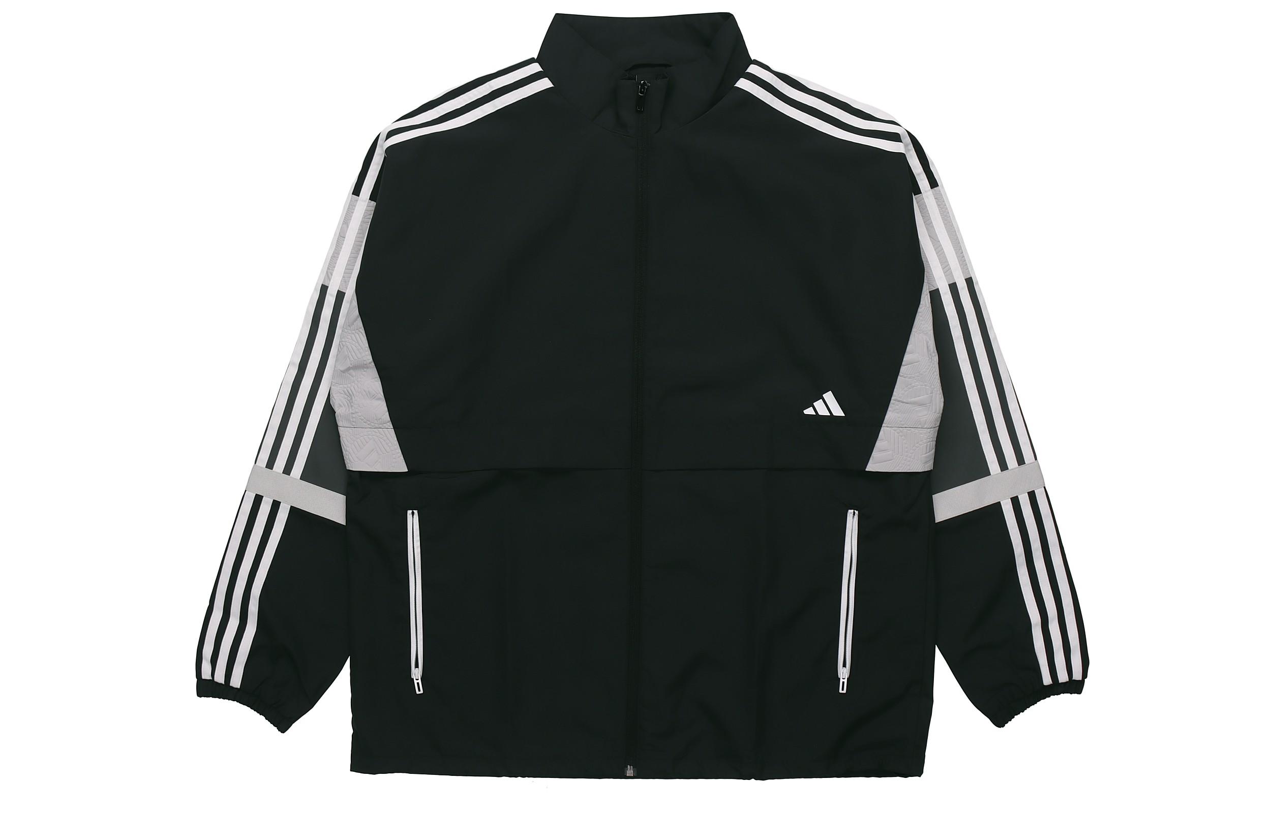 Adidas Jackets Men s Black Stand Collar Moderate Other GL0402 S