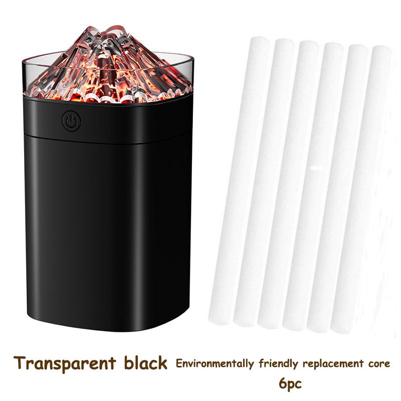 New Portable Air Humidifier Volcanic Crack 400ml USB Home Desktop Led Nightlight Spray Air Humidifier Small Large Fog