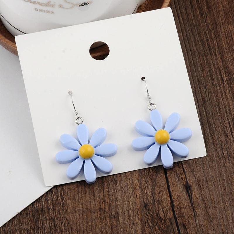 Resin Daisy Flower Earrings for Daily Wearing Party Dinner Travel Wedding Drop Dangle Earrings for Creative Charming