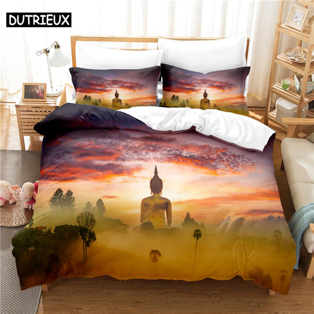 Buddha Quilt Cover Package Queen Dimension Size Single Size Size Full Size Bed 220x240cm Single Size King Dimension Full Bedding Sets Quilt Case