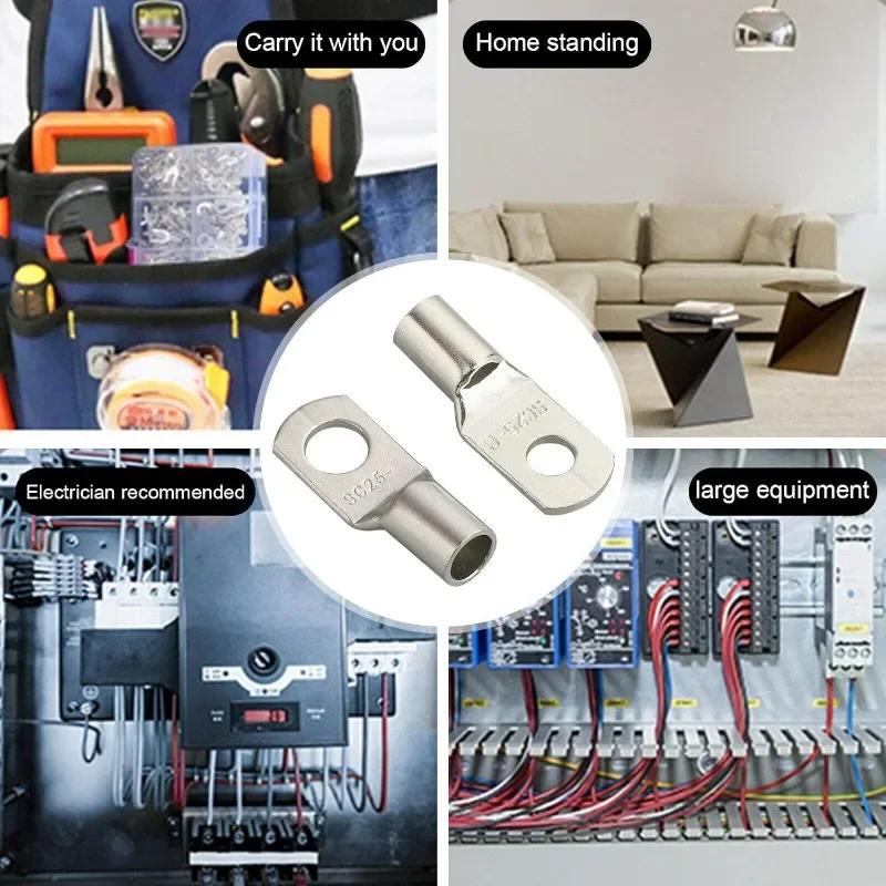 320/box Copper Ring Fork Terminals Kit O/Y Type Brass Non Insulated Electrical Connectors Crimp Spade Cable Wire Assortment Set