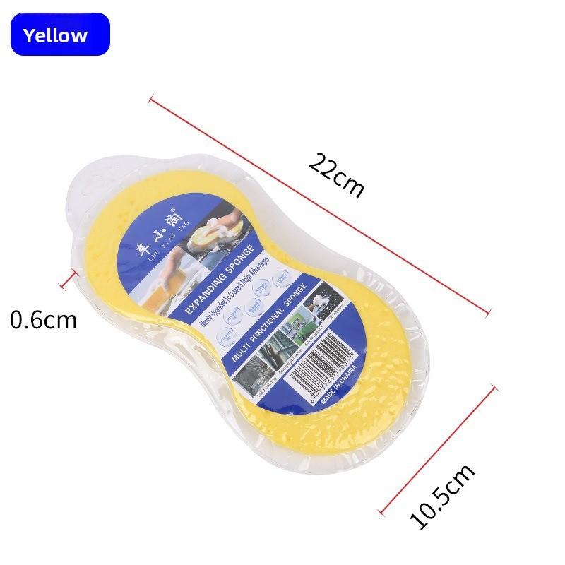 Car Wash Sponge, Vacuum Compressed Large Honeycomb 8-shaped Sponge Block, Car Beauty Waxing High-density Sponge Wipe