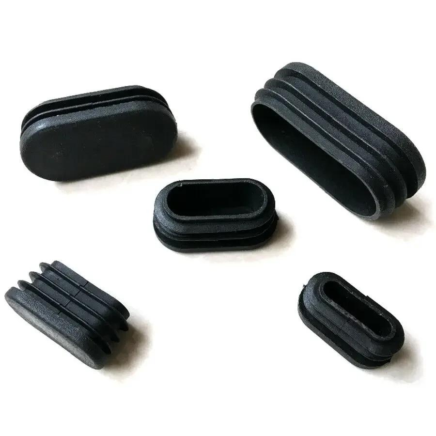 40pcs Hardwood Floor Protector Oval Plastic Plugs Pipe Table Chair Stool Leg Tubing End Cap Tube Pipe Inserts Plug Dust Cover