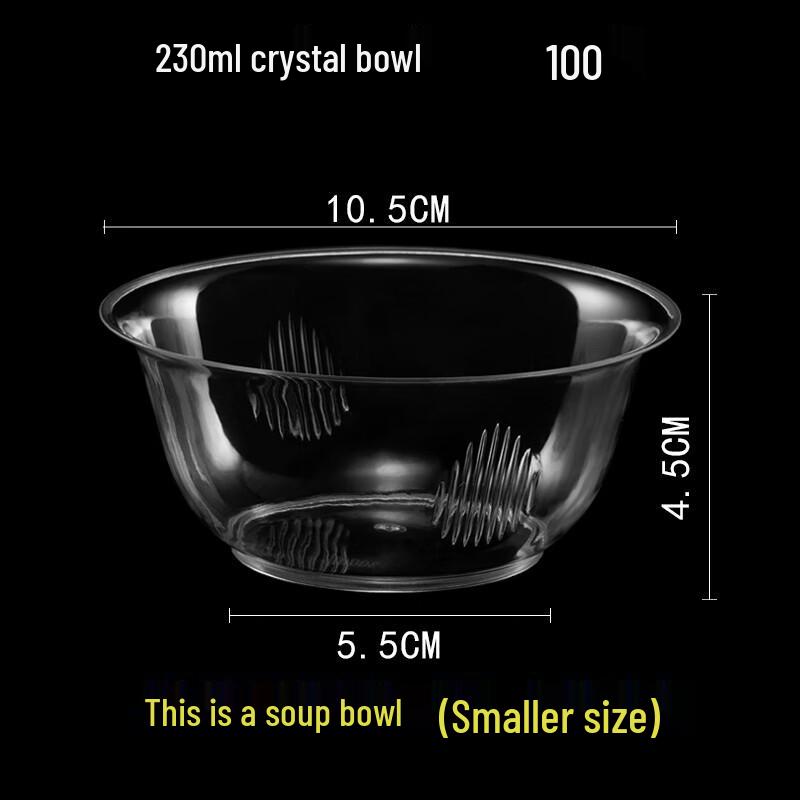 

Clear Disposable Hardened Plastic Cups, 230ml