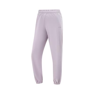 Li Ning Fitness Series Casual Comfortable Versatile Sports Long Pants Women Bottoms Smoky-Purple AYKV488-2
