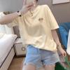 2025 Summer New Pure Cotton Loose Niche Design Sense Thin White Short-sleeved T-shirt Women's Versatile Top Tide