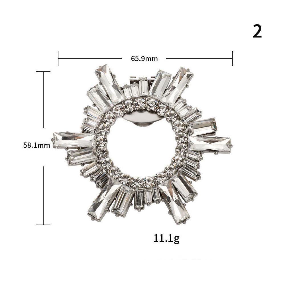 Square Clamp Shoe Clip Wedding High Heel Women Bride Shoes Decoration Rhinestone Shiny Decorative Clips Butterfly Charm Buckle