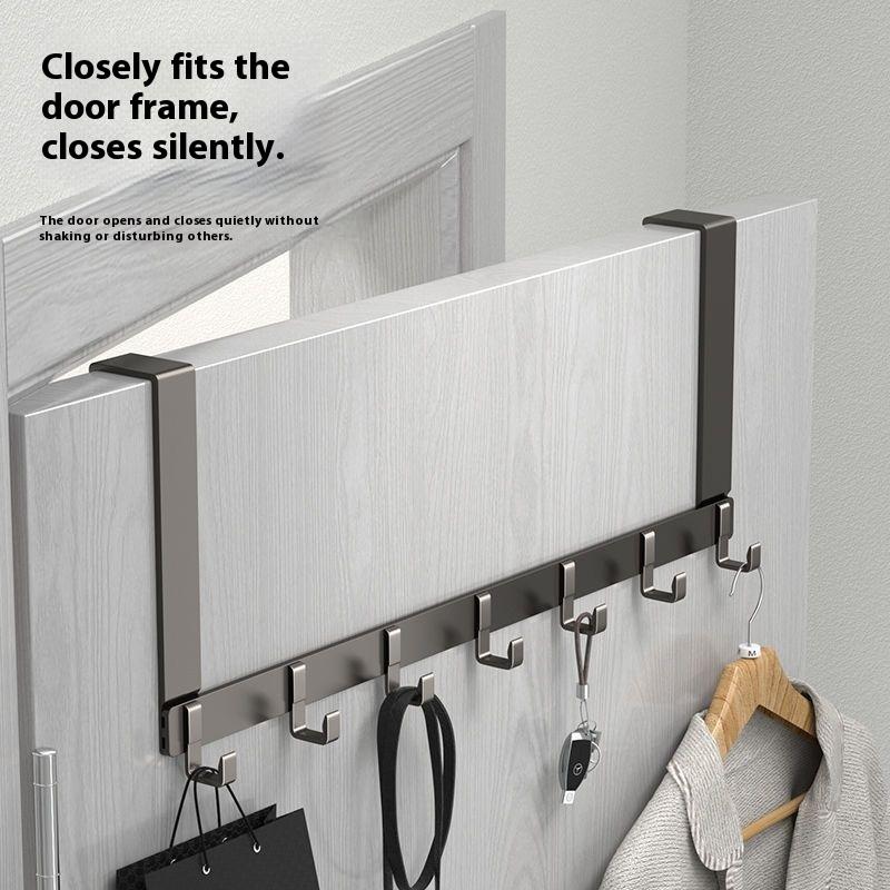Door Hanger Hook Bedroom Adjustable Aluminum Hook Wall Hook Bathroom Door Hanger Clothes Drill Free