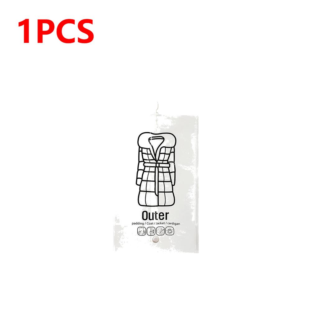 1-10PCS Hang Transparent Vacuum Bag Storage For Clothes Down Jacket Overcoat Compression Home Organizer Wardrobe