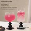 Vintage Black Glass Goblet: Elegant Retro Red Wine & Juice Cup