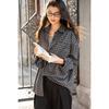 Mokana Korean Style Plaid Long Sleeve Shirt & Vest Women's Set