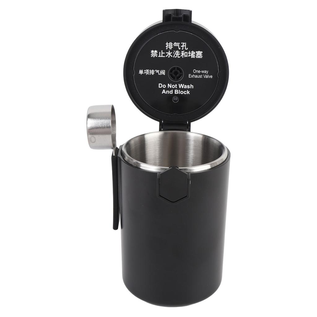 Airtight Coffee Canister 600ML 304 Stainless Steel Coffee Bean Storage Container with Humidity