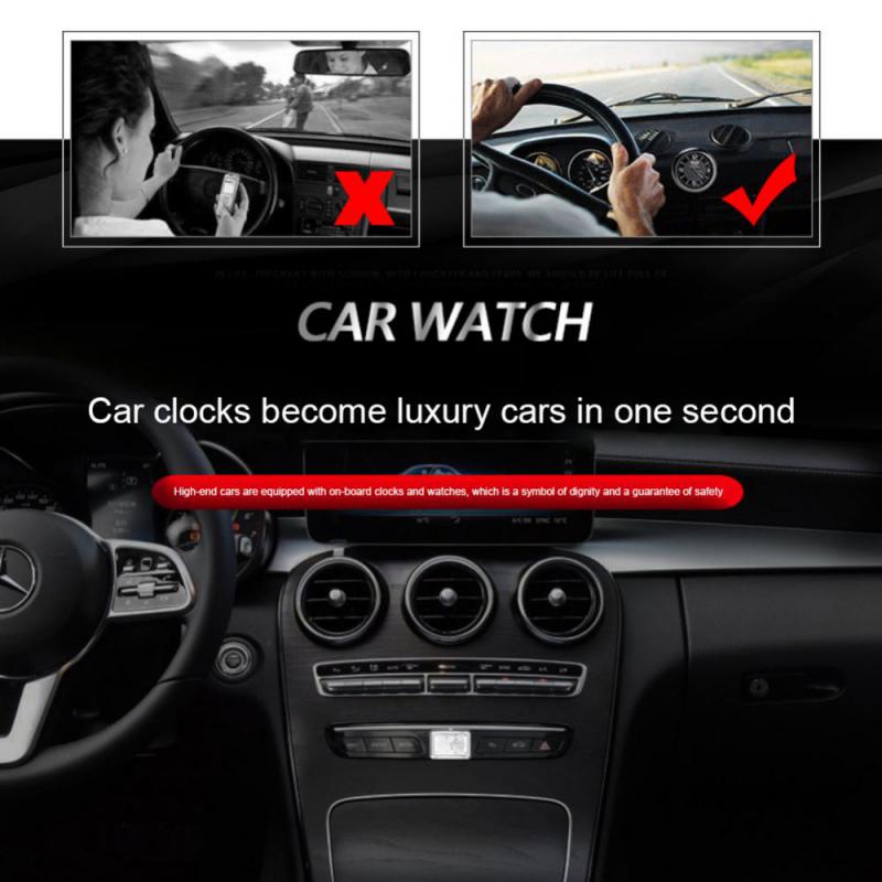 Světelné hodinky do auta, upravené interiérové ​​quartzové hodinky, pro automobilové hodiny, pro Hondu a Mercedes-Benz
