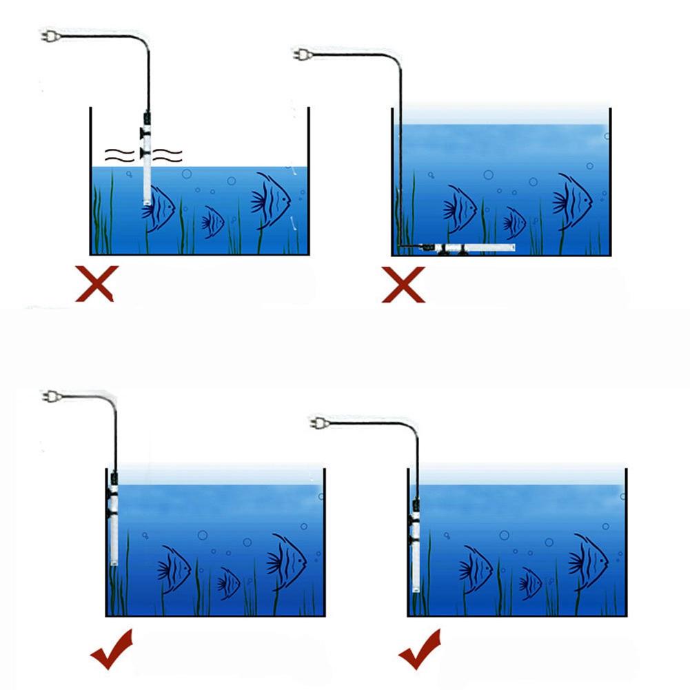 300W Glass Fish Tank Submersible Automatic Constant Temperature Water Heater Heating Rod Aquarium