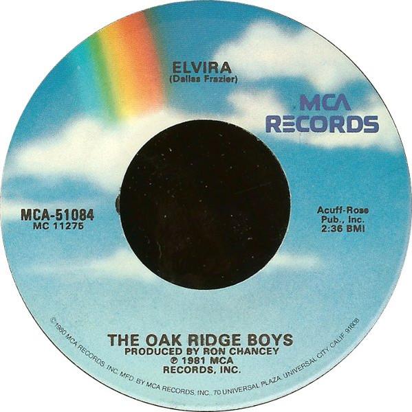 

7inch Record OAK RIDGE BOYS - Elvira MCA51084 MCA Records 1981 US Rock Used