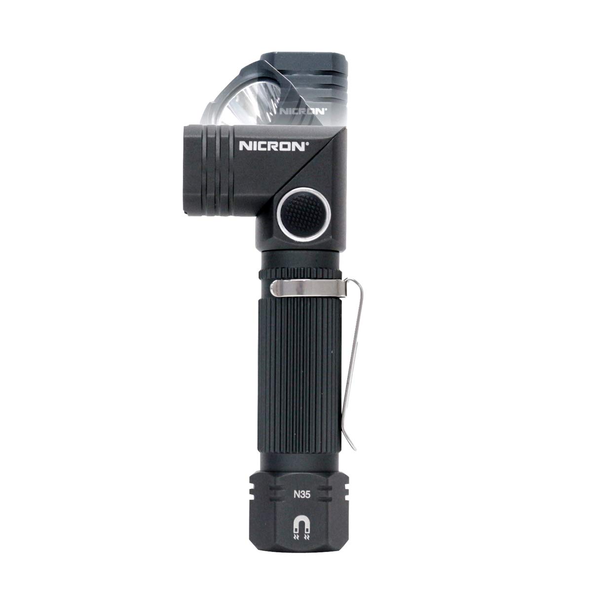 

NICRON N35 Oscillating LED Maximum 150 Two Brightness Durable Aluminum Powerful IP65 Strobe and SOS Flashing Flashlight, Lumens, Levels, Super-Hard чёрный