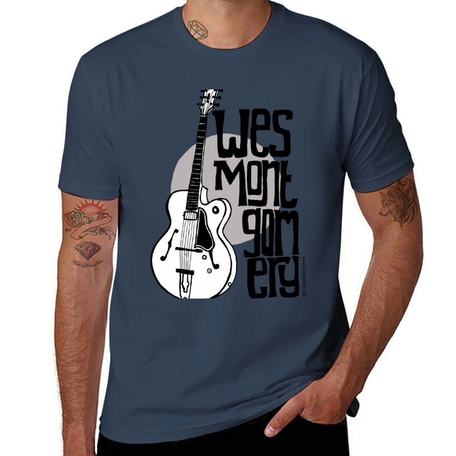 Jazz Guitar Wes Montgomery Music Lover Tshirt Thanksgiving Casual Tee S