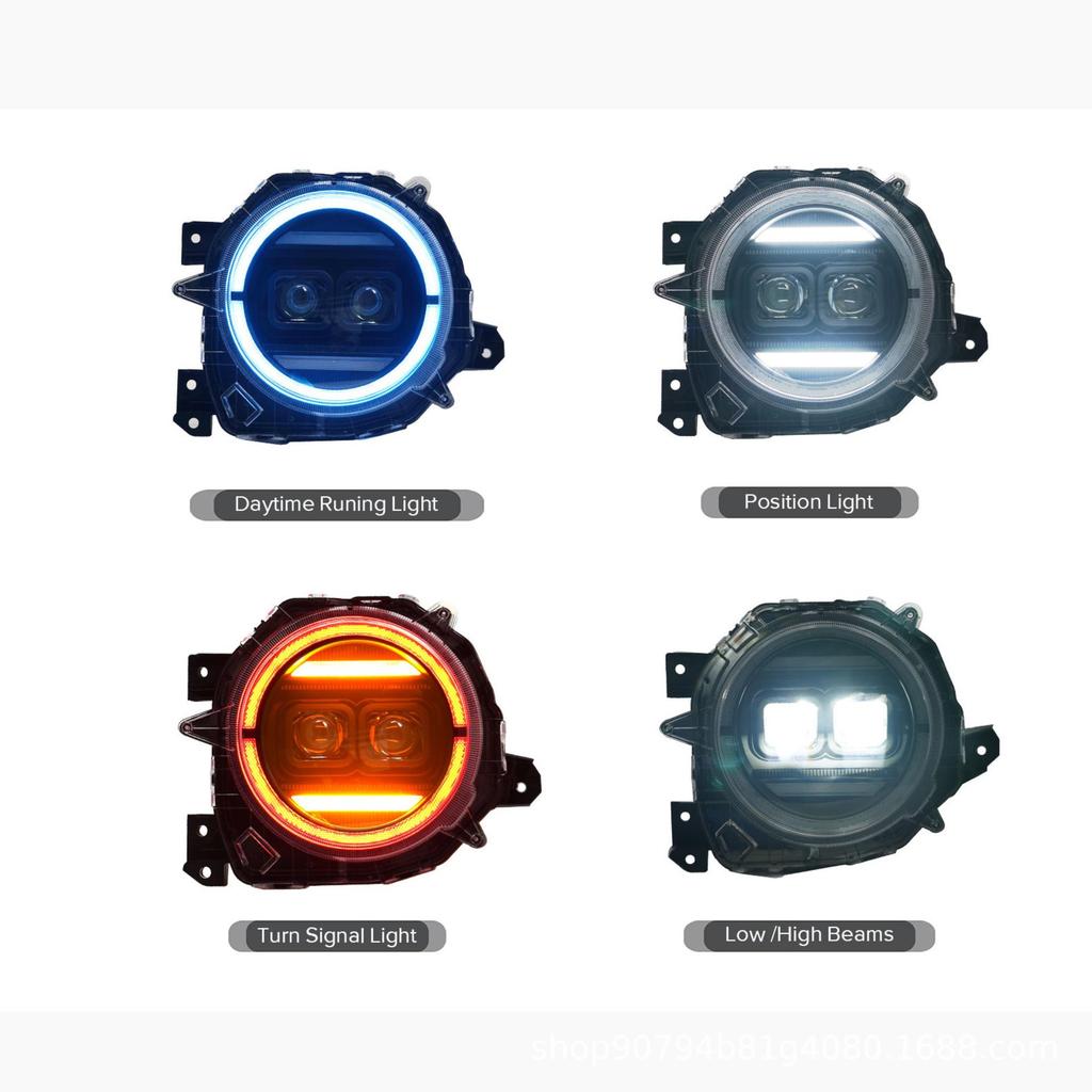 2018-Present Suzuki Jimny Modified Headlights: High-Quality ABS Shell, High-Brightness Lighting