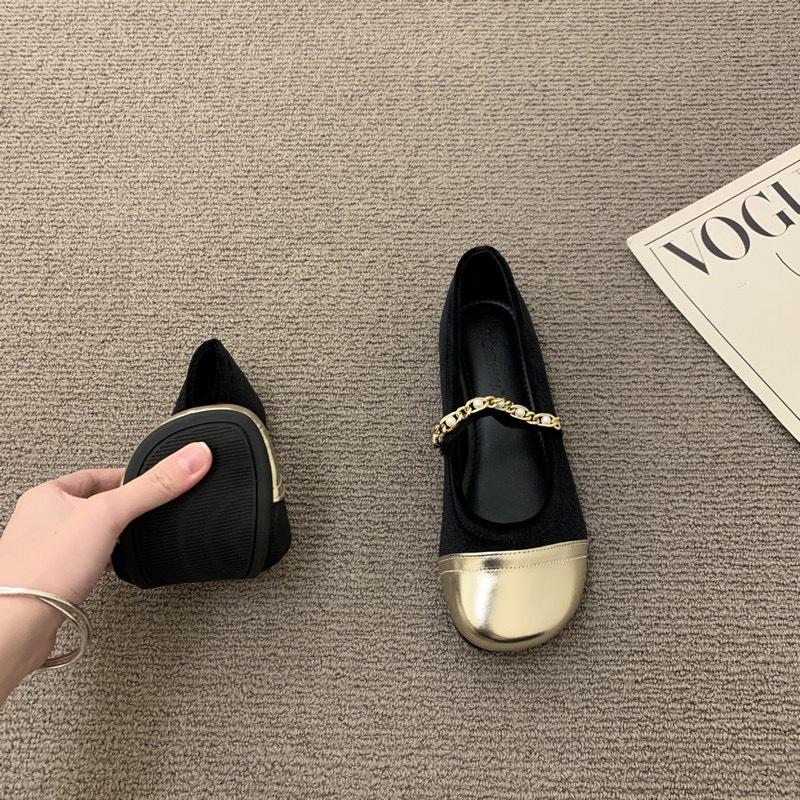 Xiaoxiangfeng Single Shoes Female Spring and Autumn Beanie Shoes Fairy Style French Gentle with Skirt Mary Jane Shoes