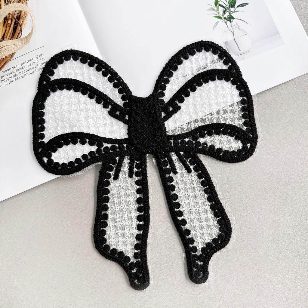 Mesh Lace Bow Diy Patch Sticker Clothing Top Sweater T-Shirt Decorative Accessories Cloth Sticker Accessories
