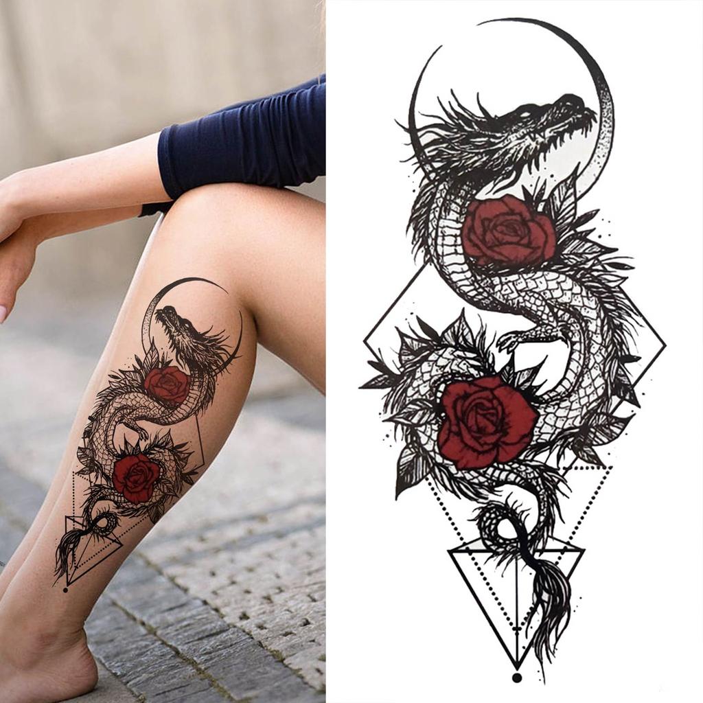 1 Sheet Black Henna Mandala Fake Jewels Temporary Sleeve Tattoos For Women Girls Forearm Waist Chest Back Tattoo Sticker Decal