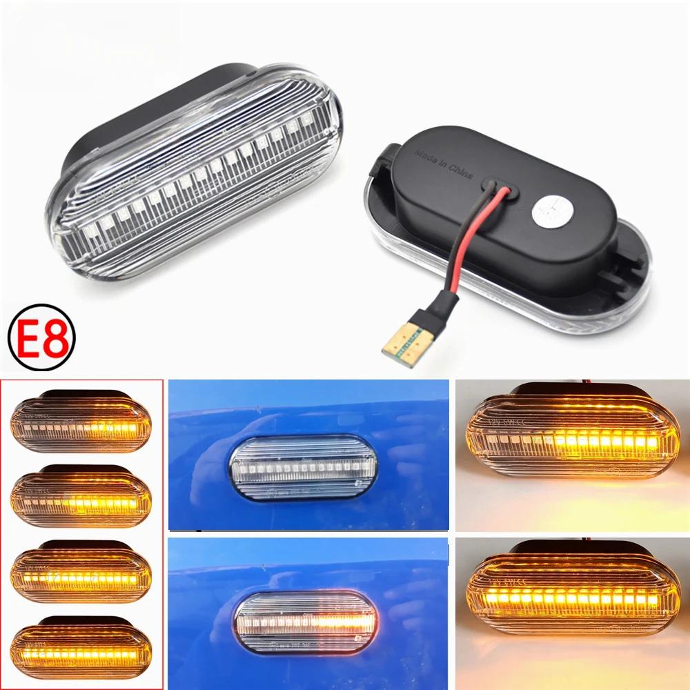 2pcs Dynamic Led Turn Signals Side Marker Light Lamp for VW Volkswagen Bora Golf 3/4 Passat 3B Polo 6N Sharan Vento T5 SEAT