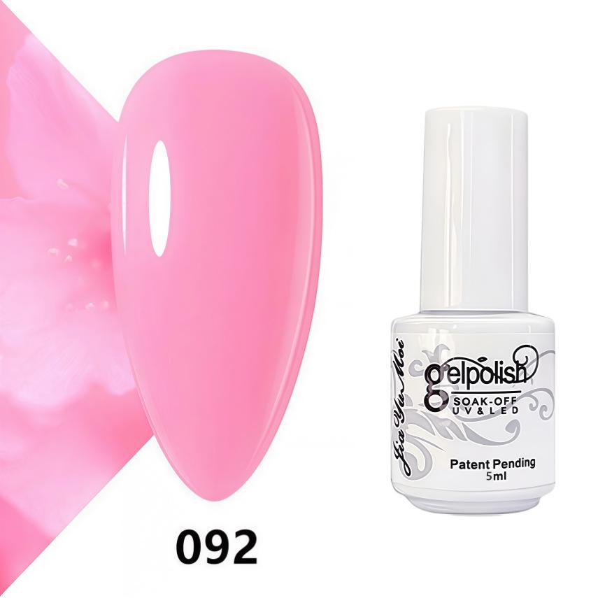 GELPOLISH Nail Art Set: Base, Top Coat, Transparent & White Gel Polishes