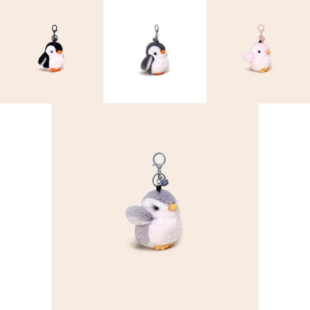 Plüsch-Pinguin-Schlüsselanhänger mit echtem Nerzfell – ideal für Sammler und als Geschenk