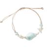 Ocean Theme Ceramic Starfish Conch Braided Bracelet Lightweight Handchain Jewelry For Women Beach Party Daily Wear