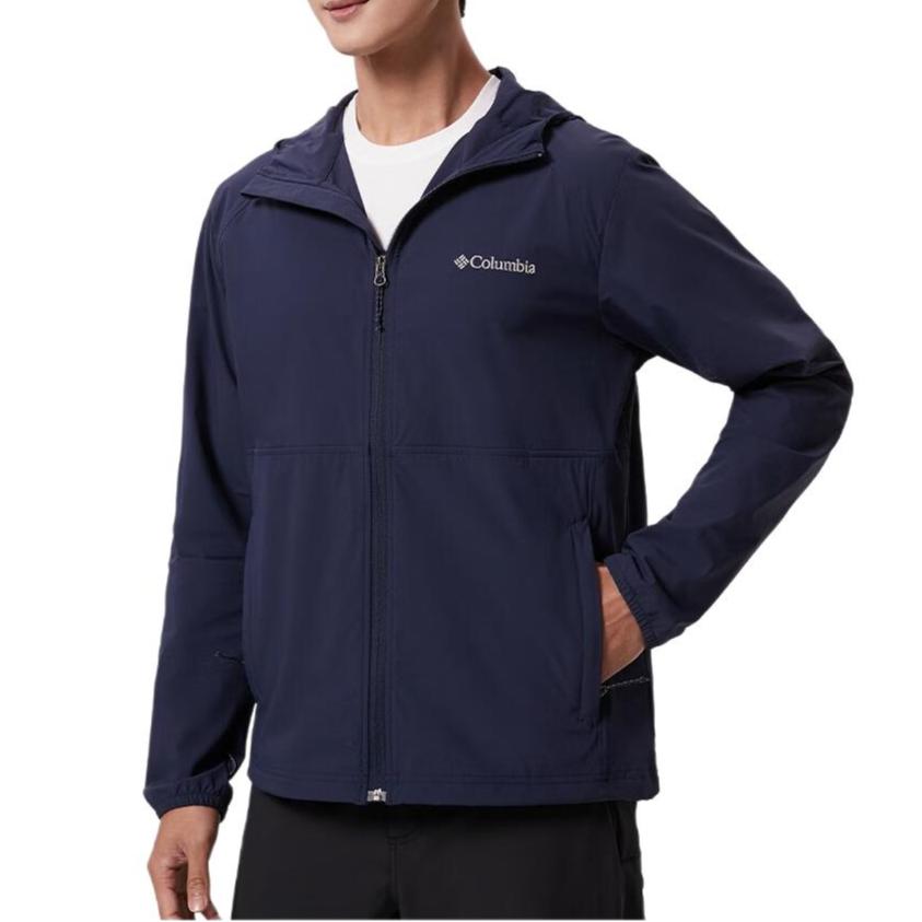 Columbia Solid Color Breathable Hooded Casual Jacket Men Jackets Blue XO8440-464