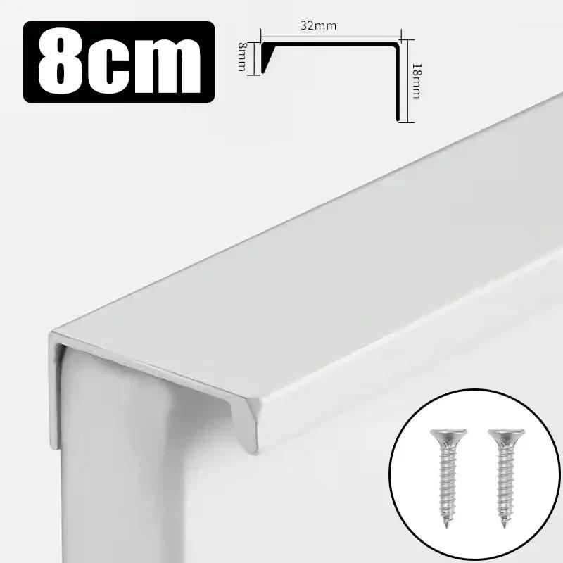 10-1 STuks Onzichtbare Ladehandgrepen Aluminiumlegering Kast Deurknoppen Zonder Boren Meubels Kastknoppen Huis Hardware Kits