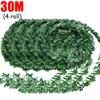 7.5/30M Artificial Ivy Plant Green Leaf Vine Iron Wire Wisteria Garland DIY Fake Leaves Creeper Hanging Leaves Home Garden Decor