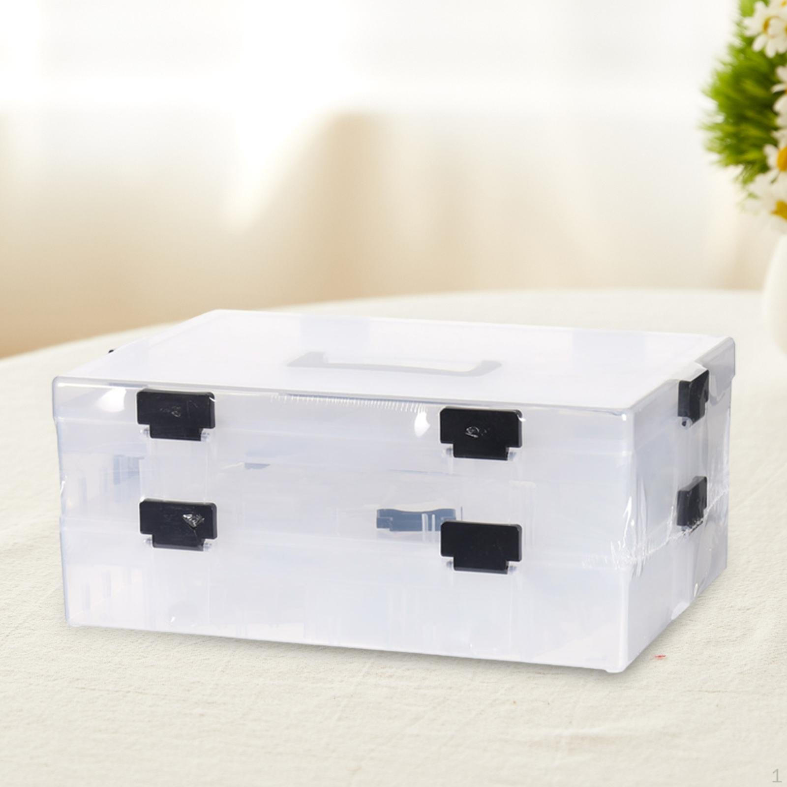

Ящик для хранения игрушек для детей, прозрачный ящик с крышкой, контейнер для мелочей, органайзер 4 Layer 36x26x16.5cm