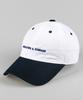 Bichiseuaenkeulim Small Logo Two-Tone Ball Cap-White(Navy)