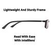 Intellilens Nvision Unisex Power Reading Blue Cut Anti Reflection Full Frame Spectacles Glasses with Lens Cleaner Solution for Spectacles