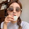 Oval Frame Women's Retro Sunglasses 2025 - Street Style Metal Sunglasses with Sunscreen Protection.