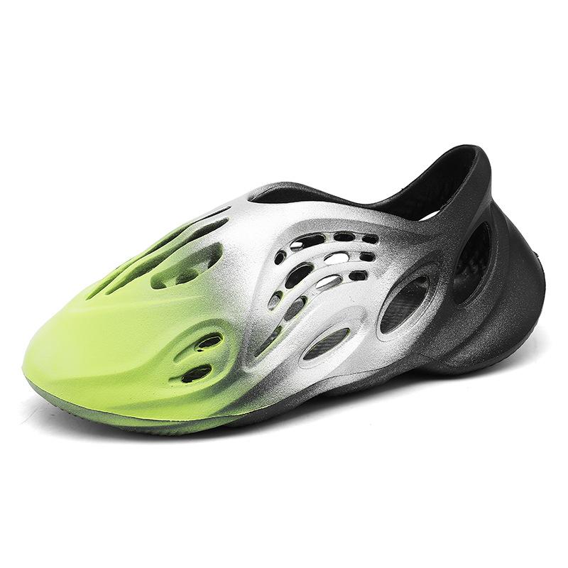 Men's Plus Size Gradient Coconut Hole Beach Sandals - Casual Summer Fashion Slippers