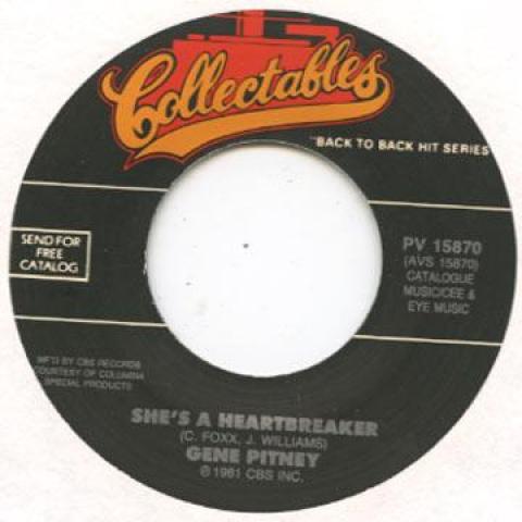 7inch Record GENE PITNEY - She's A Heartbreaker / Only Love Ca PV15870 Collectables 1981 US Rock