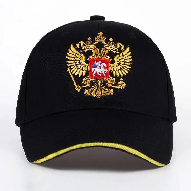 High-end National Emblem Embroidered Baseball Cap Double-headed Eagle Pattern Sunscreen Breathable Pure Cotton Sun Hat