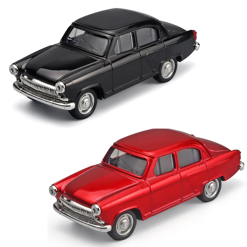 1/43 Wolga GAZ-21 Legierungsauto Modell Diecasts Metall Klassische Fahrzeuge Automodell Simulation Ton und Licht Sammlung Kinderspielzeug Geschenke