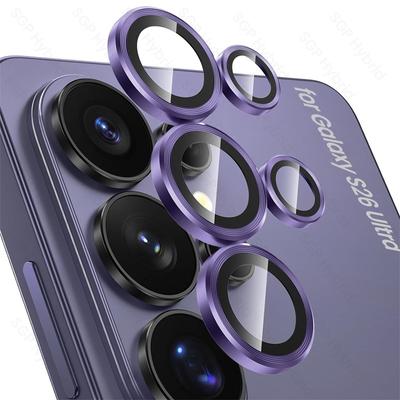 Metal Ring+Tempered Glass Individual Camera Protective Film for For Samsung Galaxy S26 Ultra S26Ultra S 26Ultra 5G HD Rear Lens Cap