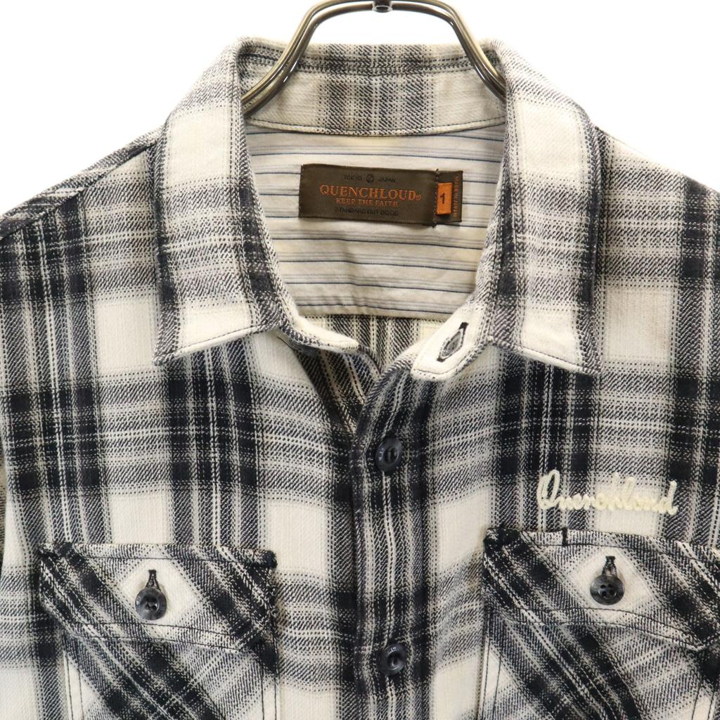 QUENCHLOUD Made In Japan Check Pattern Short Sleeve Shirt 1 Black Men's Used